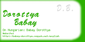 dorottya babay business card